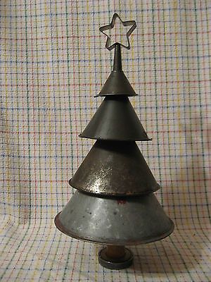 Metal Funnel Christmas Tree with a Vintage Cookie Cutter Star